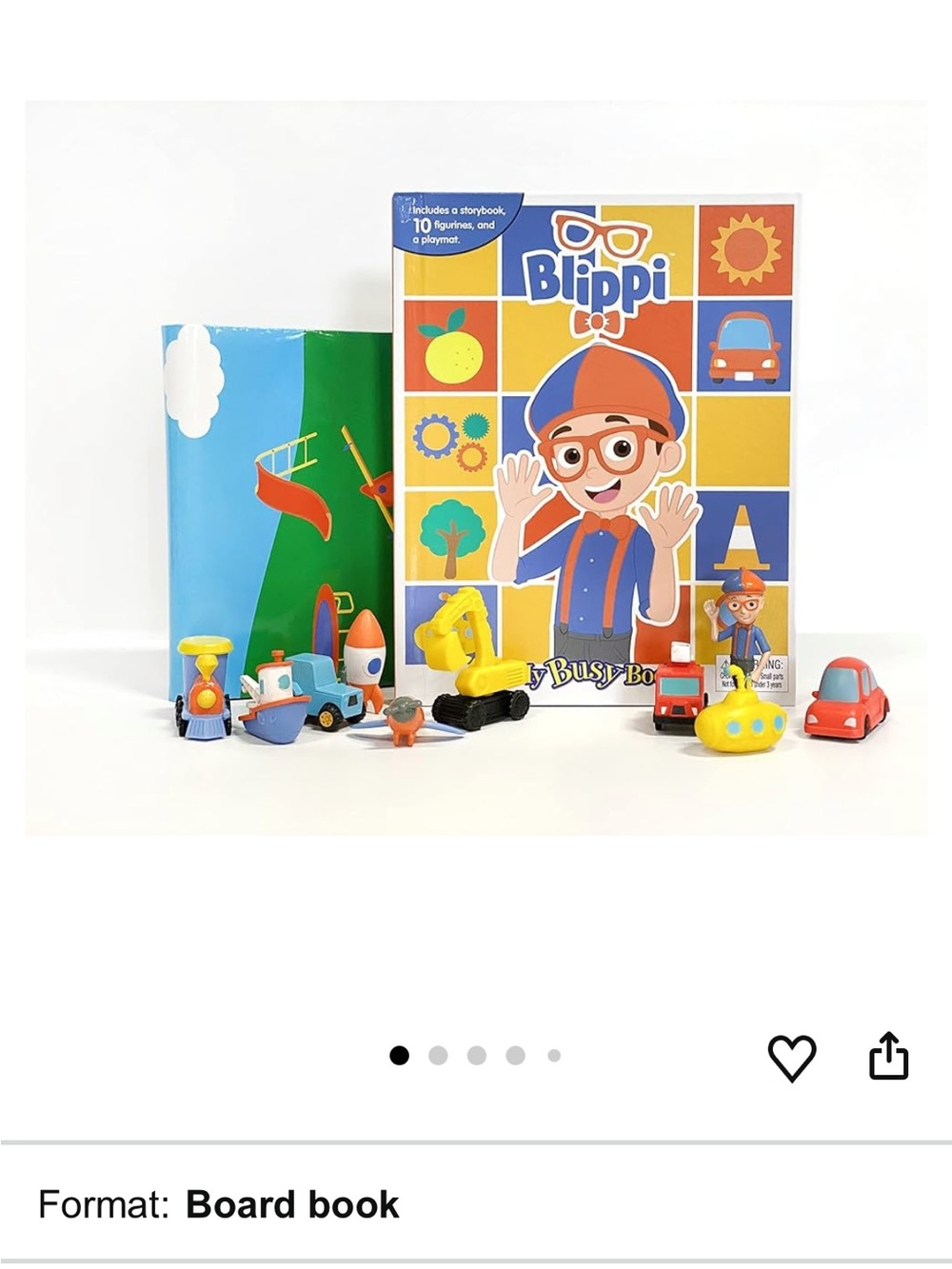 Blippi Kids Toy Set - Multicolor Playset with Book and Vehicles